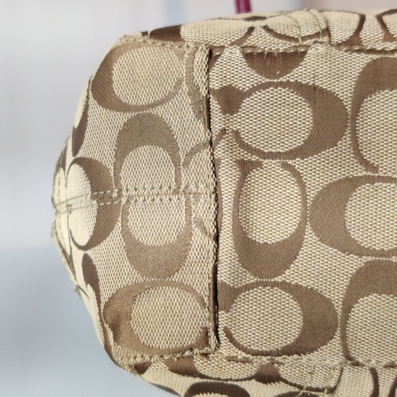 Coach Bleecker Signature Tote Tan & Purple - Picture 11 of 11